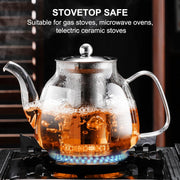 Glass Teapot with Removable Infuser Stovetop