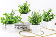 Der Rose 4 Packs Fake Plants Mini Artificial Greenery Potted Plants