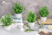 Der Rose 4 Packs Fake Plants Mini Artificial Greenery Potted Plants